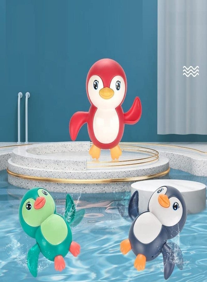 BOTIST Wind Up Swimming Penguin Bath Toy, Floating Playing Toy in Bathroom Beach Pool, Colorful Water Toys for Girls & Boys - Multicolor ( Pack of 1 ) - Image 4